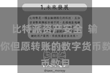 比特派资产安全  输入你但愿转账的数字货币数目