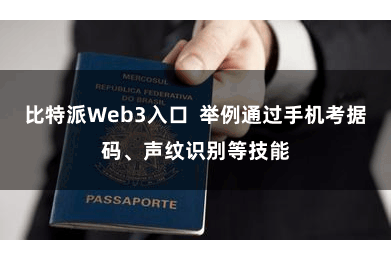 比特派Web3入口  举例通过手机考据码、声纹识别等技能