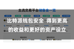 比特派钱包安全  得到更高的收益和更好的资产设立